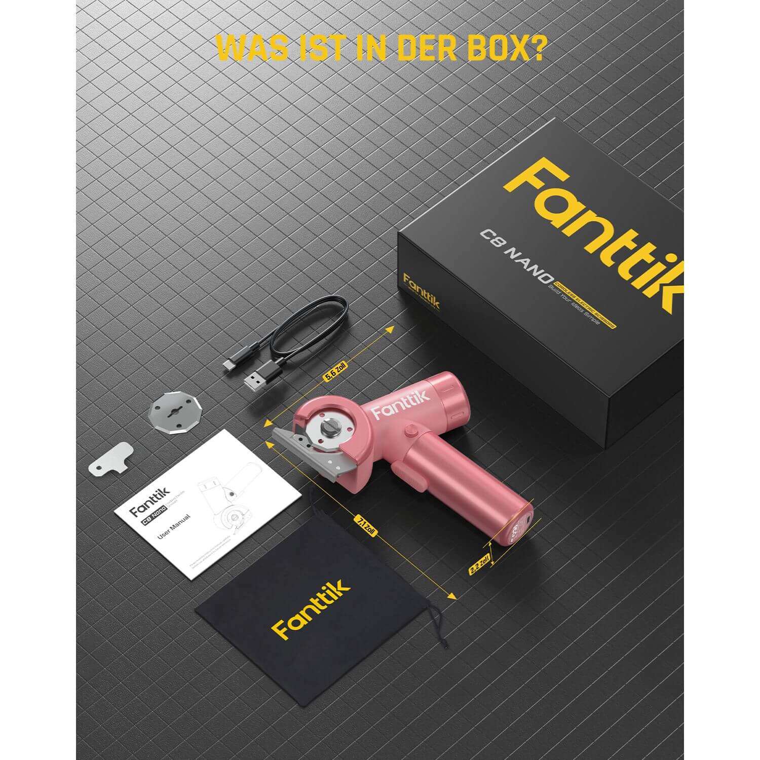 Fanttik C8 Nano Elektrische Schere Rosa - Image 9