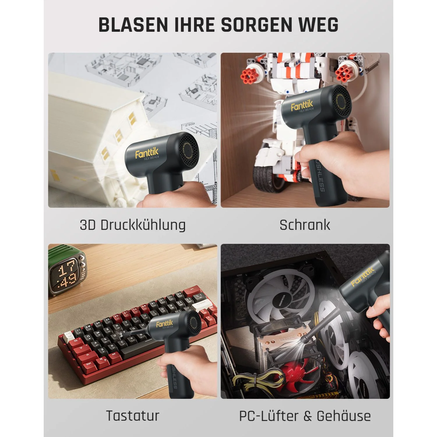 Fanttik B8 Ace Elektrischer Druckluftreiniger - Image 4