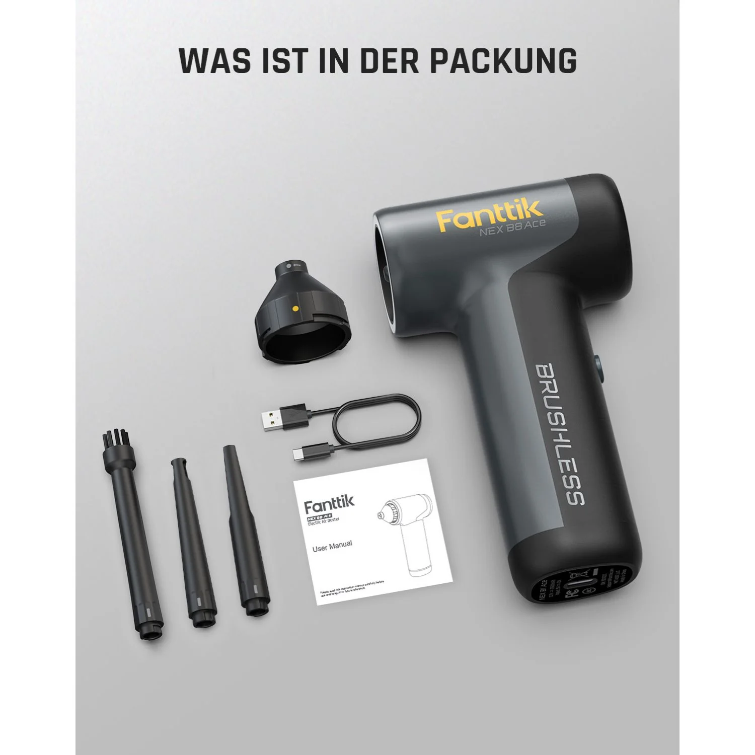 Fanttik B8 Ace Elektrischer Druckluftreiniger - Image 9