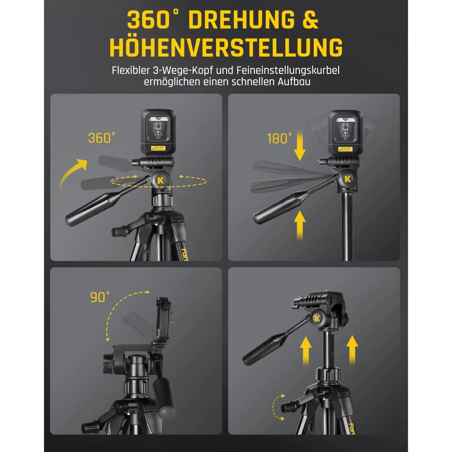 Fanttik DT1 Baustativ für Kreuzlinienlaser - Image 3