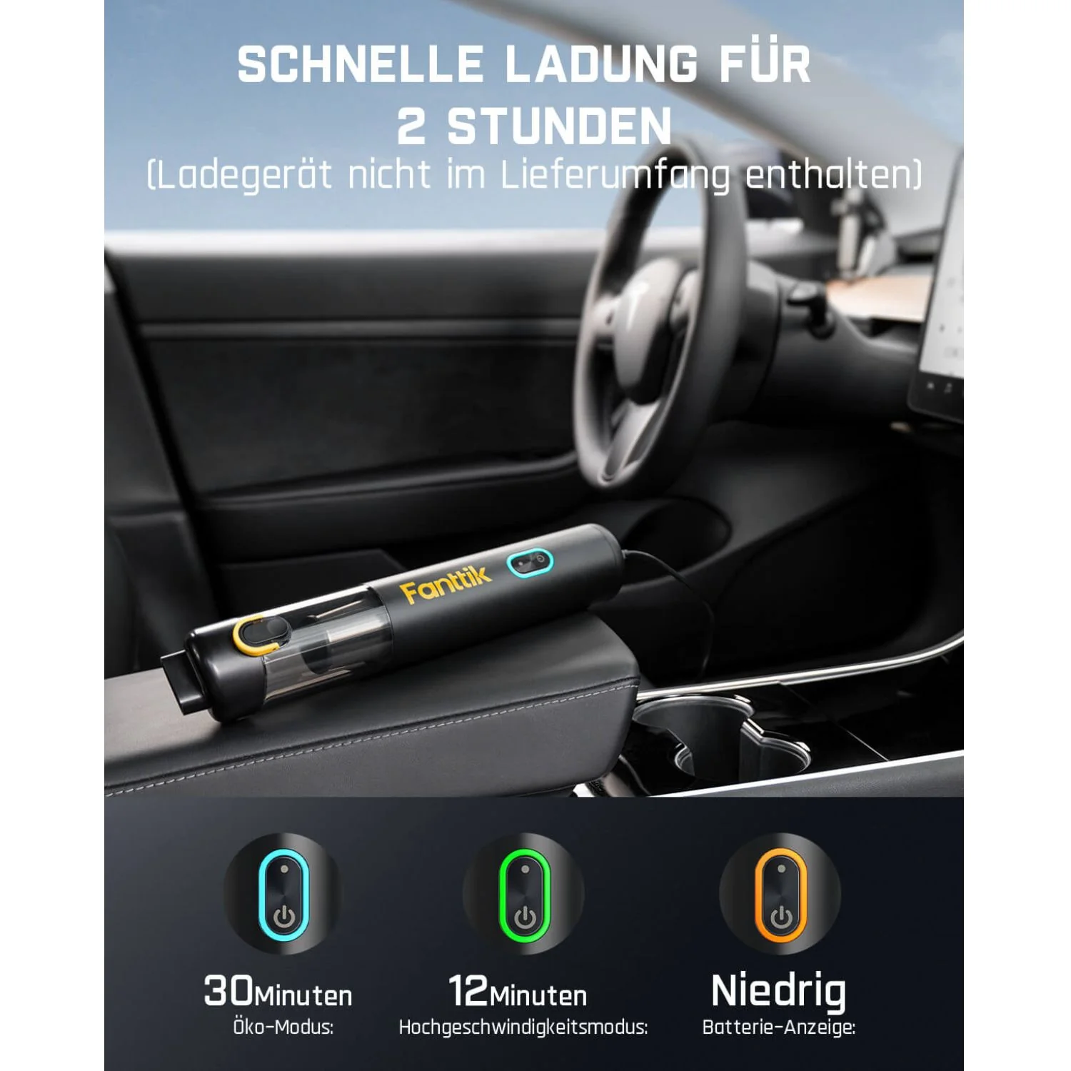 Fanttik Slim V8 Apex Autostaubsauger RobustClean - Image 4