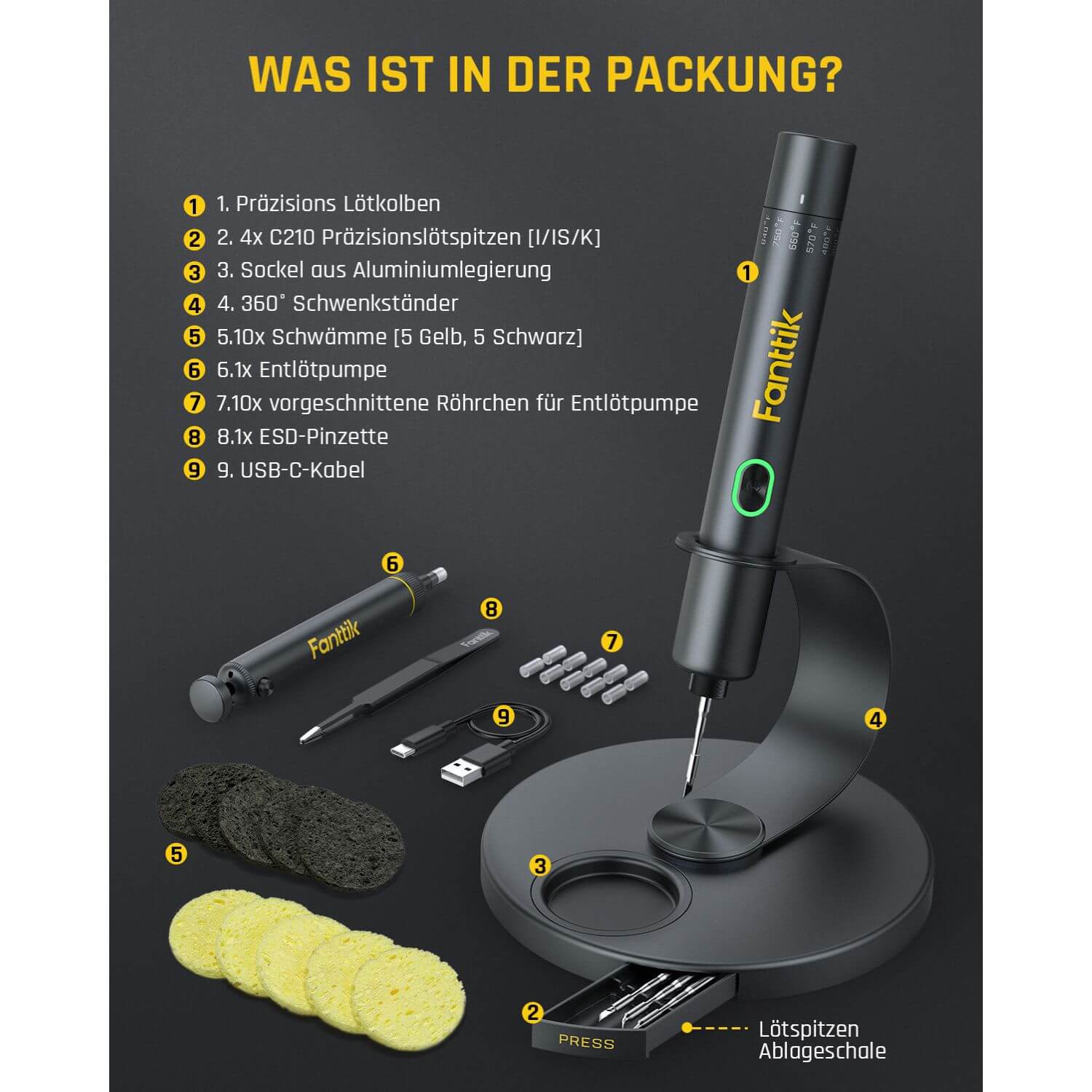 Fanttik T1 Max Präzisions Lötkolben Set - Image 9