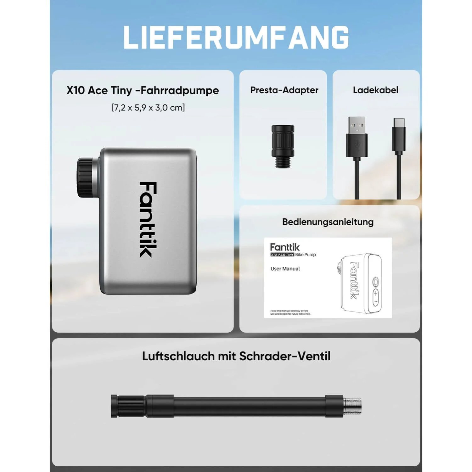 Fanttik X10 Ace Tiny Fahrradpumpe - Image 9