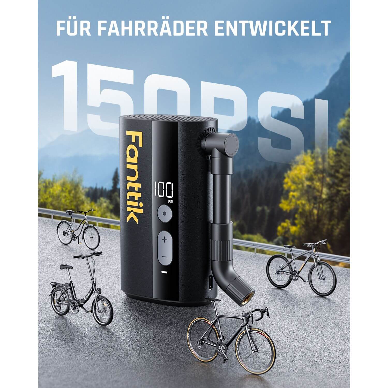 Fanttik X9 ACE Fahrradpumpe - Image 6