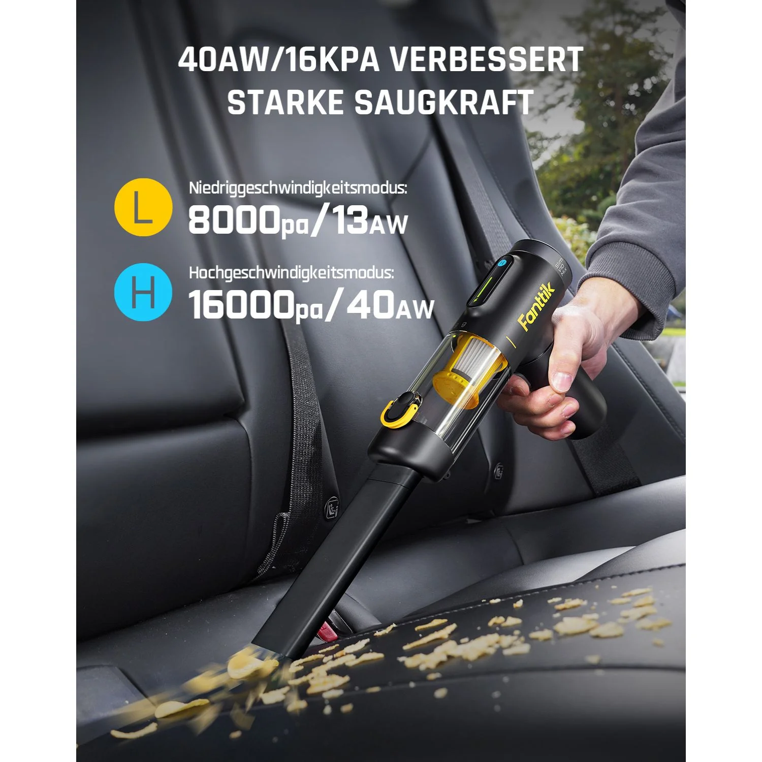 Fanttik Slim V10 Mix Autostaubsauger - Image 4